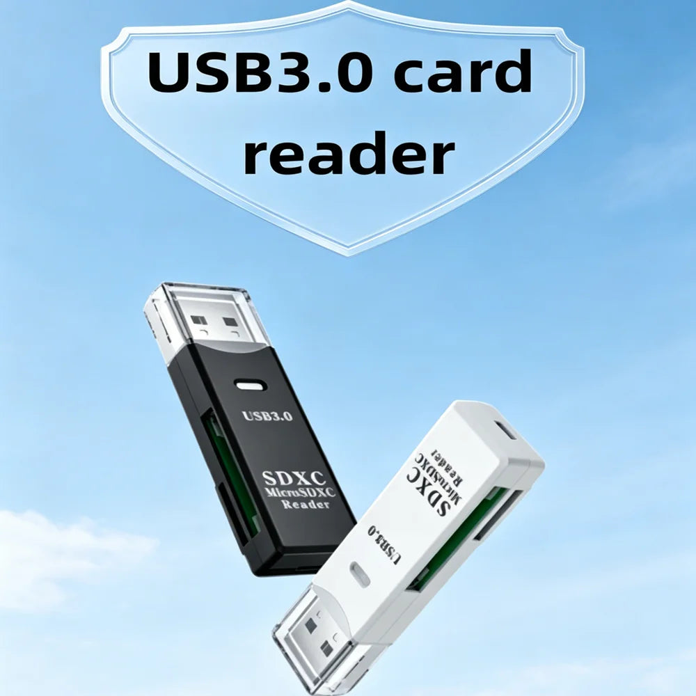 USB 3.0 2-in-1 SD & Micro SD Card Reader – 5Gbps UHS-I SD Card Reader Zpaxo