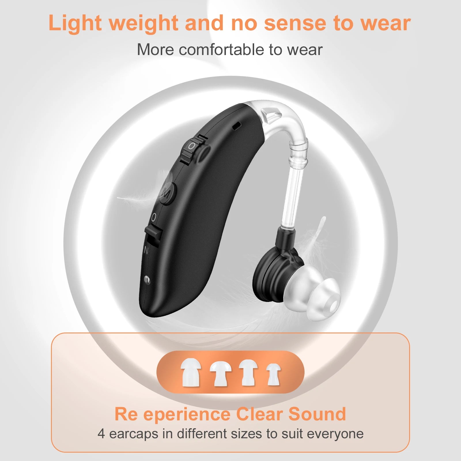 Rechargeable Hearing Earphones Amplifiers Suitable Elderly