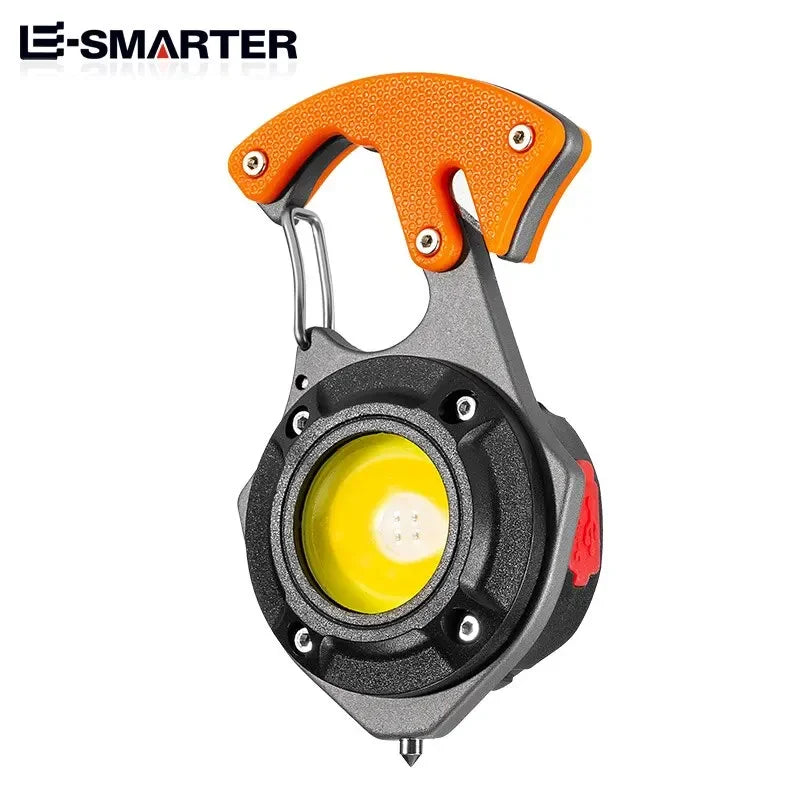 COB Keychain Flashlight – Type-C Rechargeable 7-Mode LED Torch