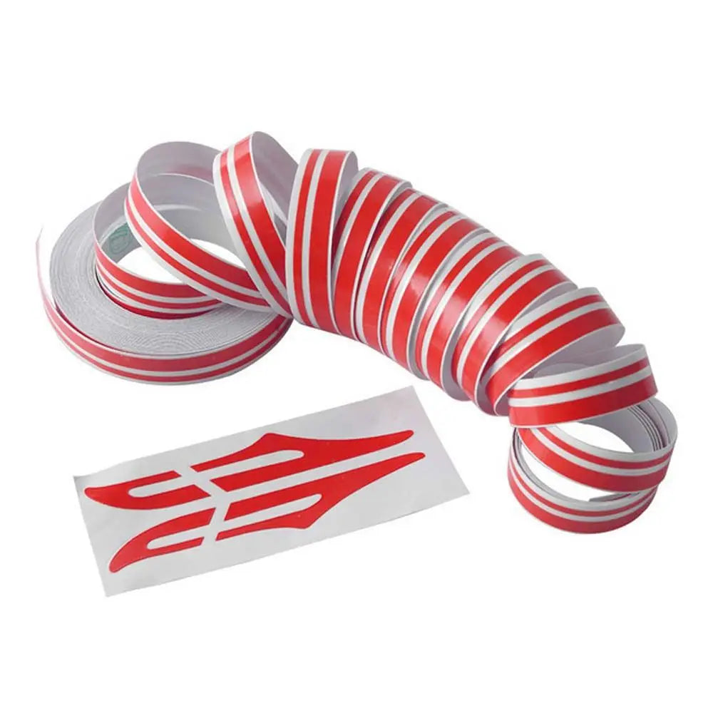 Car Styling Accessories Double Line Tape Multicolor Motorcycle Decal Zpaxo red