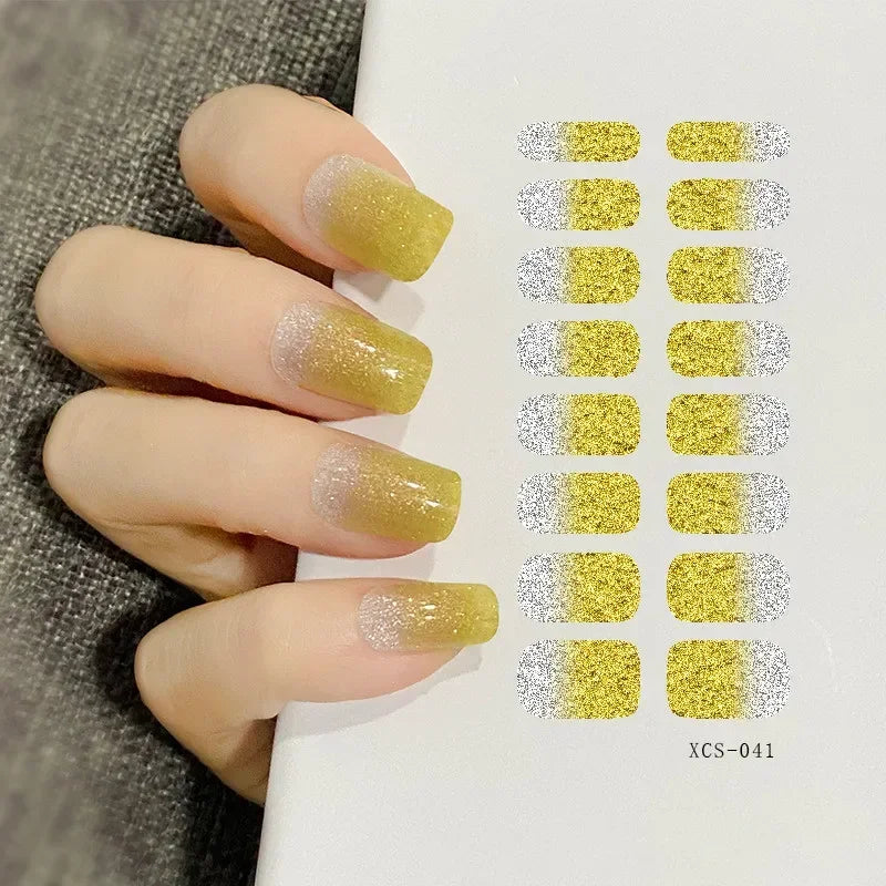 53 Colors Nail Polish Stickers Pure Color Strips Waterproof Adhesive Nail Full Sticker Environmental Protection DIY Nai Stickers Zpaxo XCS-041