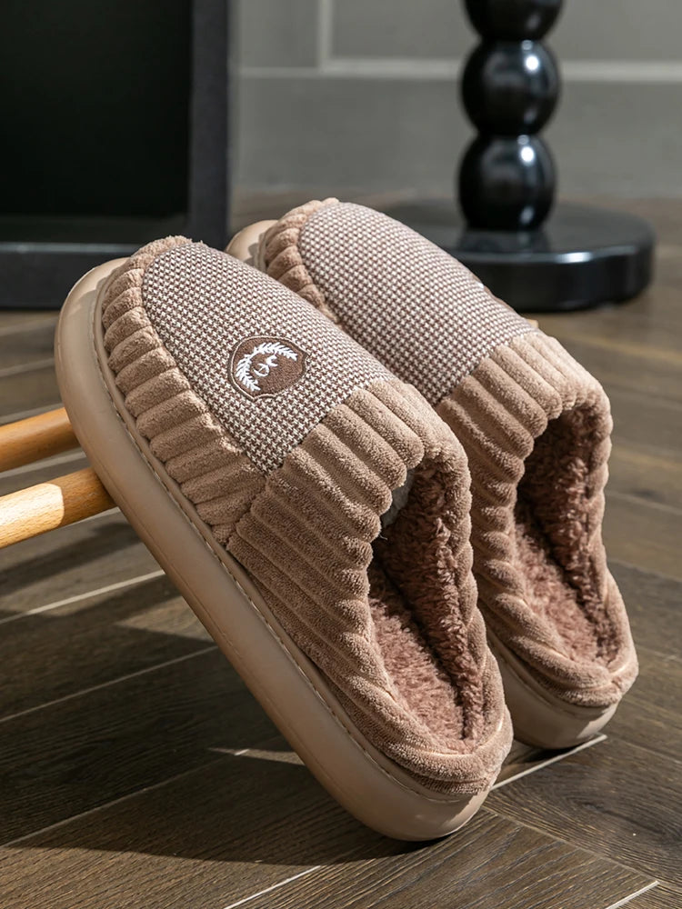 Men's Slippers Indoor Autumn Winter EVA Thick Sole Lightweight