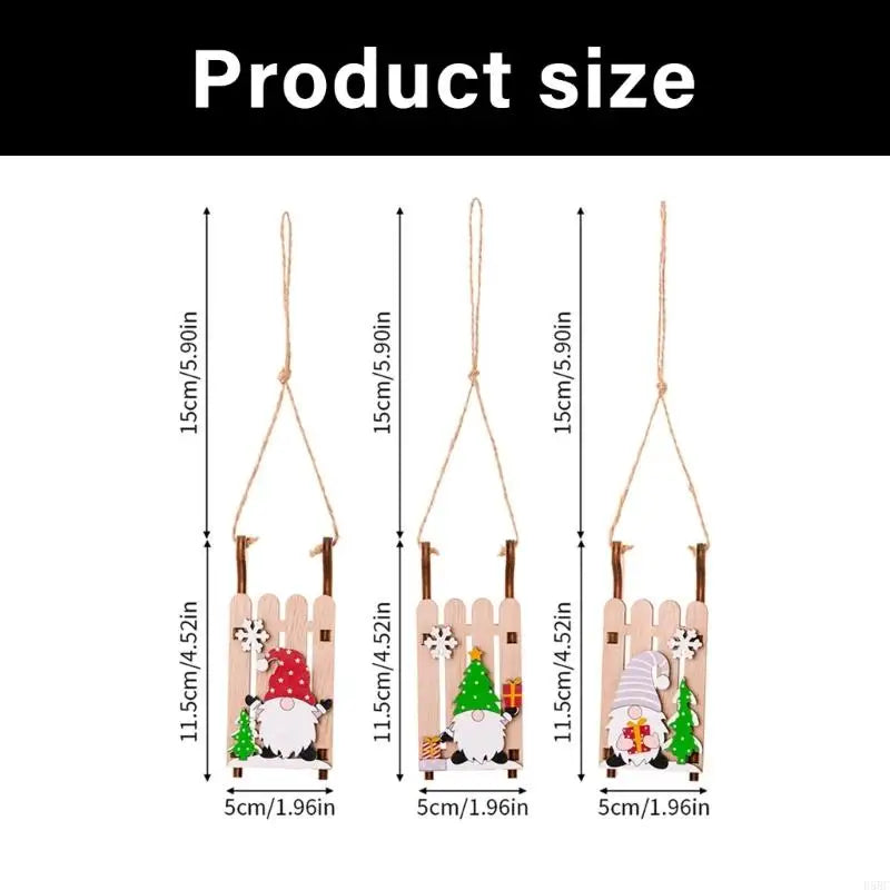 Handmade Christmas Sled Ornament Indoor Outdoor Festival Display