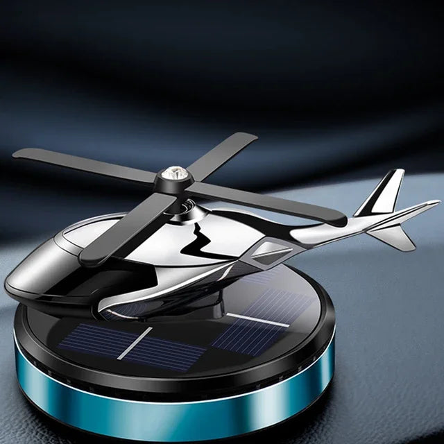 Solar Car Air Freshener Perfume Helicopter Decor Interior Decor Solar Car Rotating Aromatherapy Perfume Accessories Zpaxo blue