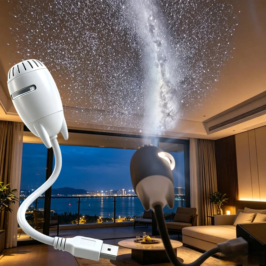 Galaxy Projector Night Light USB Plug Lighting Dimmable Nursery Lamp