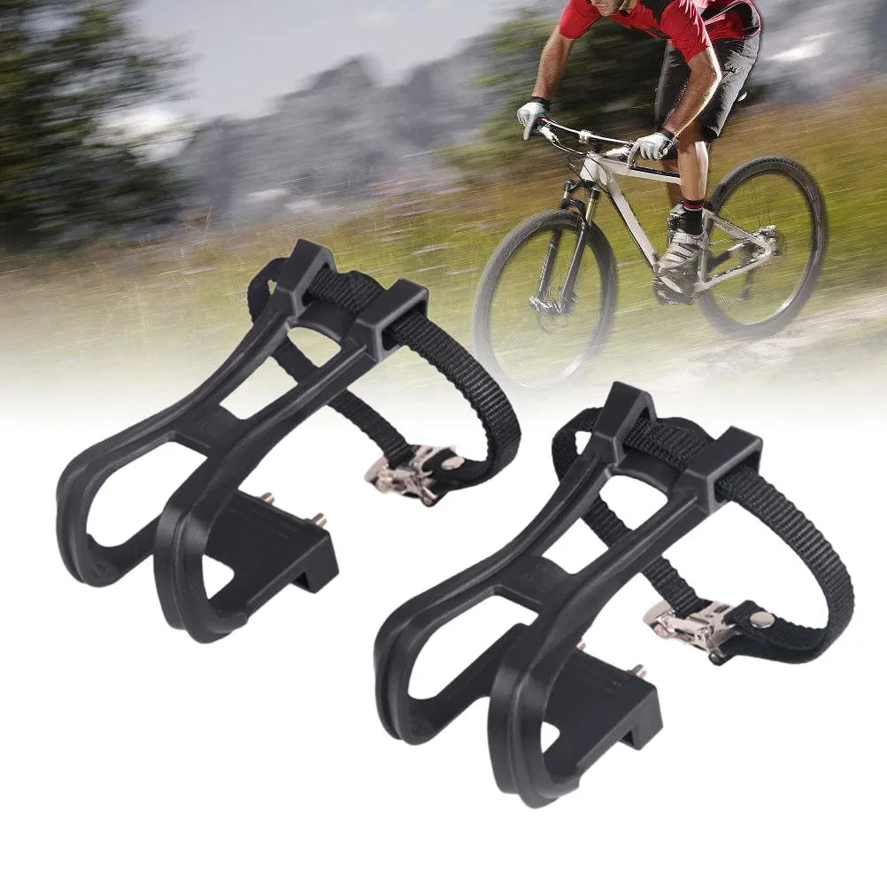 1Pair Dog Muzzle Cover Nylon Mountain Bike Pedal Toe Clip Strap Belts