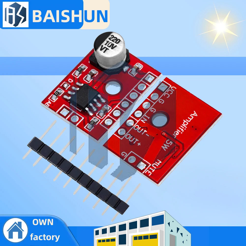 5V 5W XS9871 Single Channel Class AB Audio Amplifier Board Compact Zpaxo 2pcs
