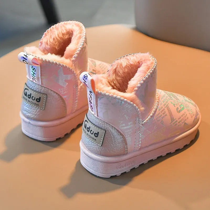 2023 Winter Waterproof Warm Rubber Sole Plush Women's Boots Ankle Zpaxo