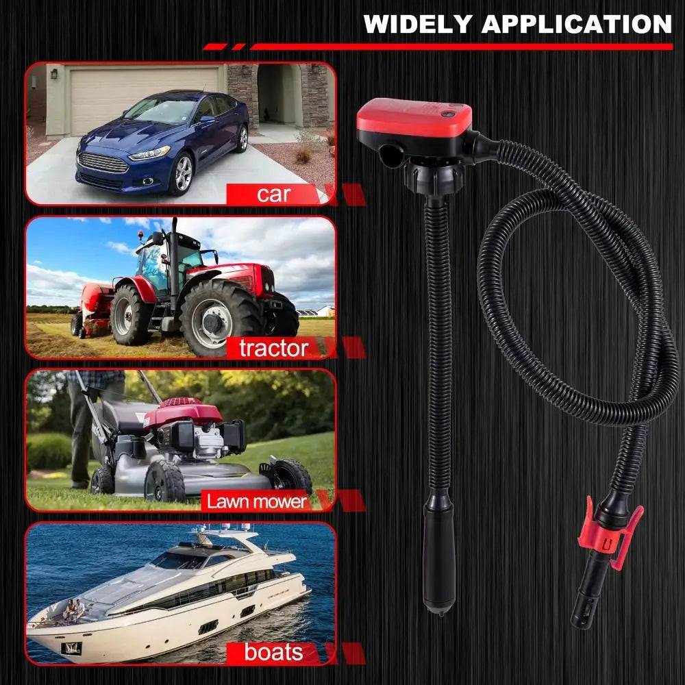Tight Sealing Long Hose Fuel Transfer Pump Liquid Pump Portable Electric Oil Pump Plastics Electric Outdoor Oil Pump Cars Zpaxo