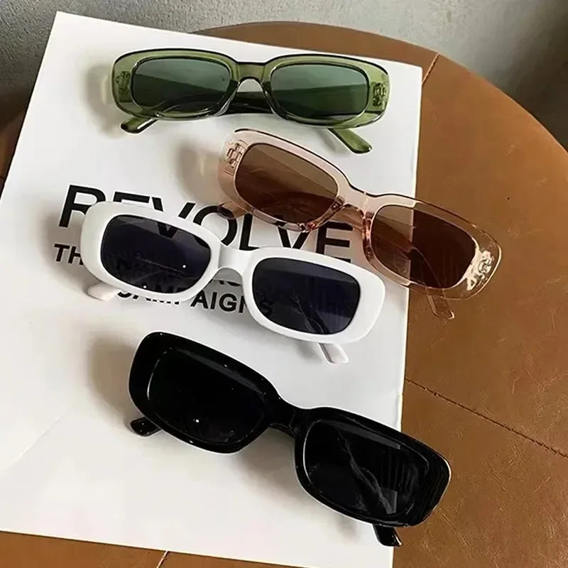 Retro Rectangle Sunglasses – UV400 Anti-Glare Vintage Eyewear Retro Sunglasses Zpaxo