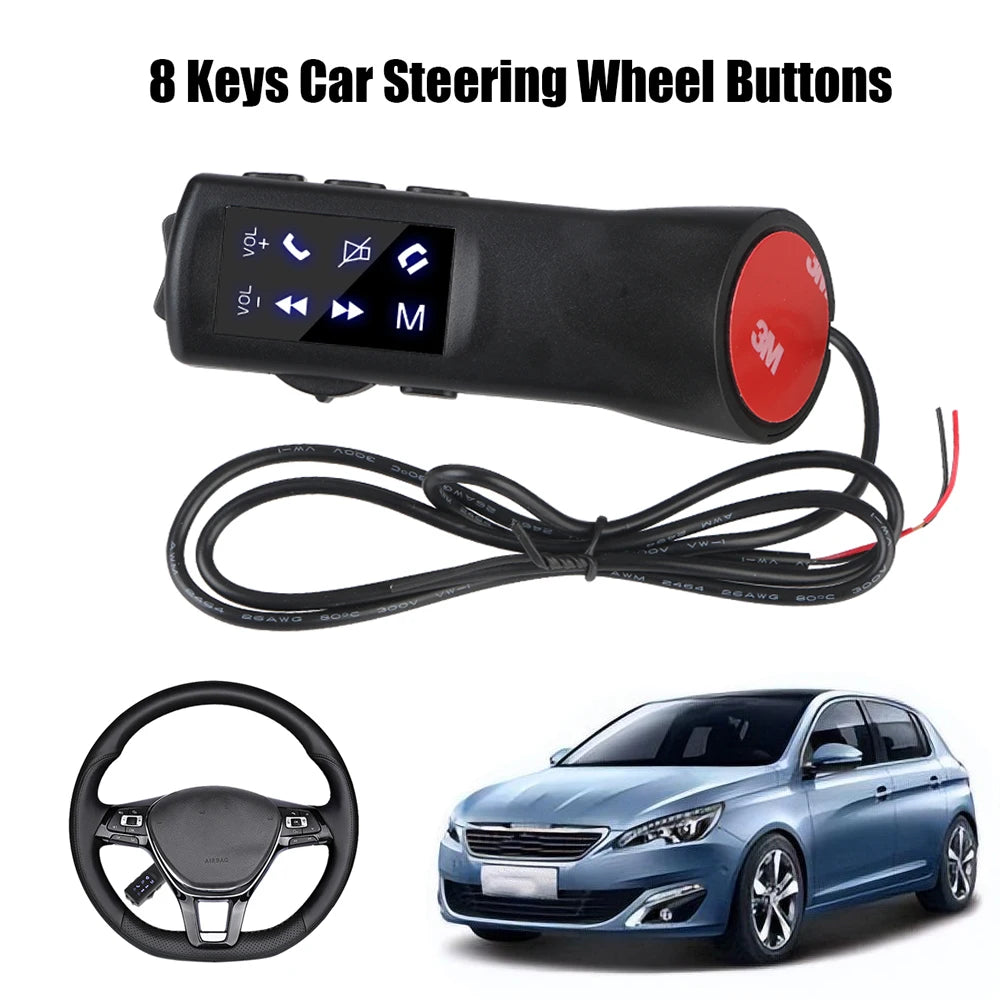 Remote Controller Car Steering Wheel Buttons 8 Keys 12V Wireless