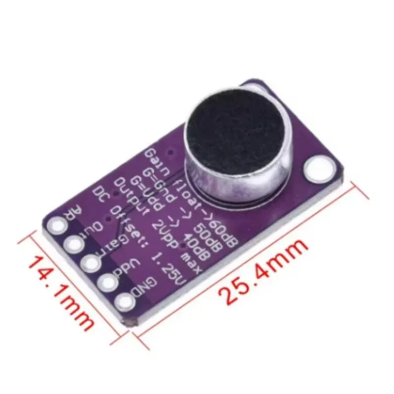 MAX9814 High Performance Microphone AGC Amplifier Module CMA-4544PF-W Zpaxo