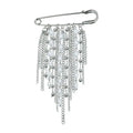 Unique Women's Pearl Chain Tassel Brooch Perfect Accessory Clothing Zpaxo A1
