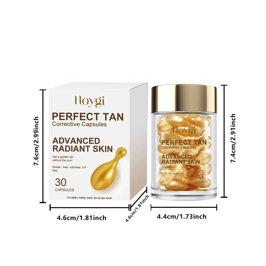Hoygi Portable Tanning Capsules – Sunless Self-Tanning Serum 30ct Self-Tanning Serum Zpaxo