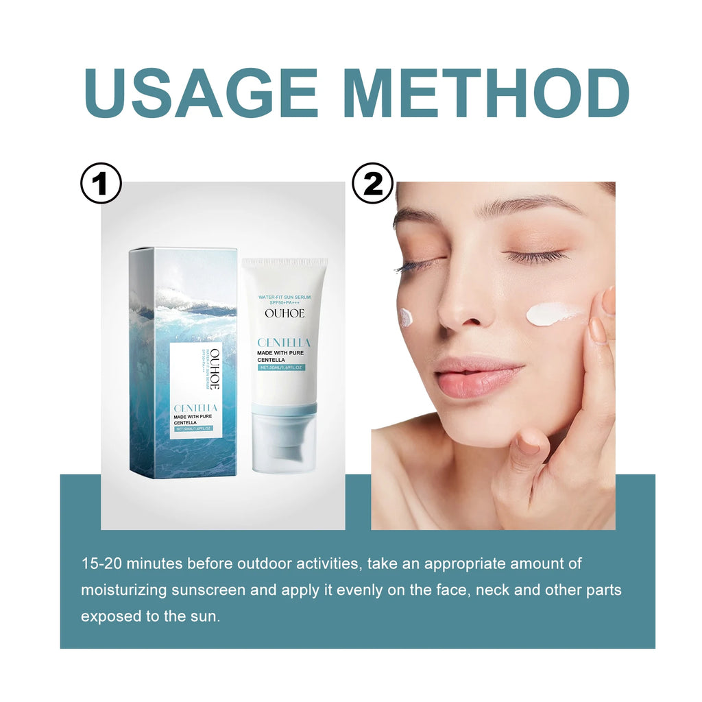 Hydrating Shield Cream 50ml Invisible UV Protection Daily Moisturizer with Centella Asiatica Cast Primer for Dryness Environment Zpaxo
