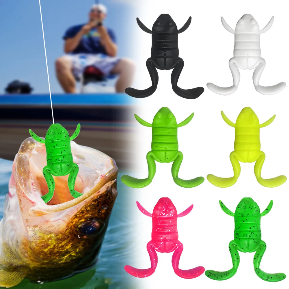 Frog Soft Bait Realistic Lure Attractive Fishing Saltwater Freshwater