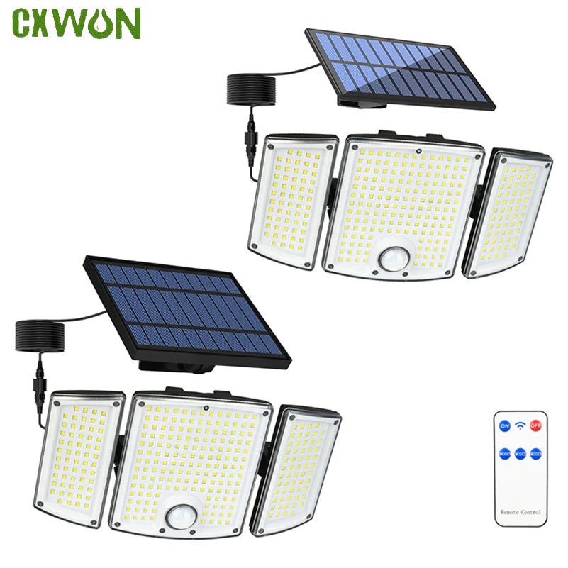 Outdoor Solar Lights Sensor Floodlights Waterproof Bright Lamp Door Zpaxo