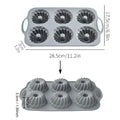 6 Cavity Silicone Mold Reusable Wreath Ice Cubes Tray Birthday