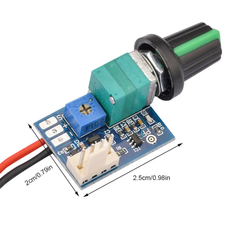 Mini 3A PWM 12V DC Fan Speed Controller – 4-Wire Regulator PWM Speed Controller Zpaxo
