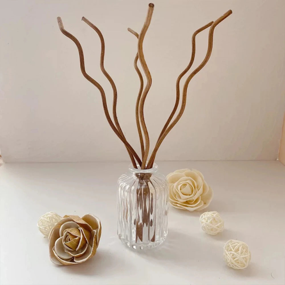 20Pcs Diffuser Stick Rattan Stick Wavy Rattan Reed Fragrance Diffuser Refill Sticks Replacement for Office Home Decor Zpaxo