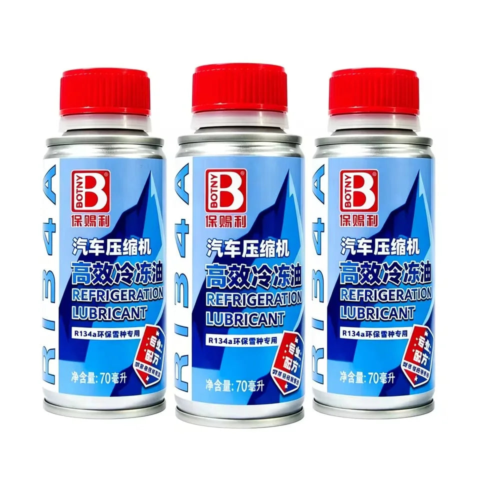 New 1/2/3/5PCS 70ML R134a Car AC Compressor Lubricant Oil Improve Cooling Efficiency Reduce Noise Protect Air Conditioning Parts Zpaxo 3 PCS