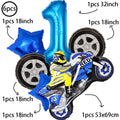 Large Motorcycle Foil Balloons Racing Car Balloon Boy Birthday Party