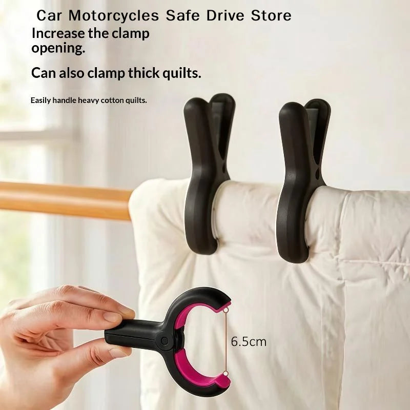 M1 3 Large Heavy Duty Plastic Clothes Clips Strong Spring Non Slip