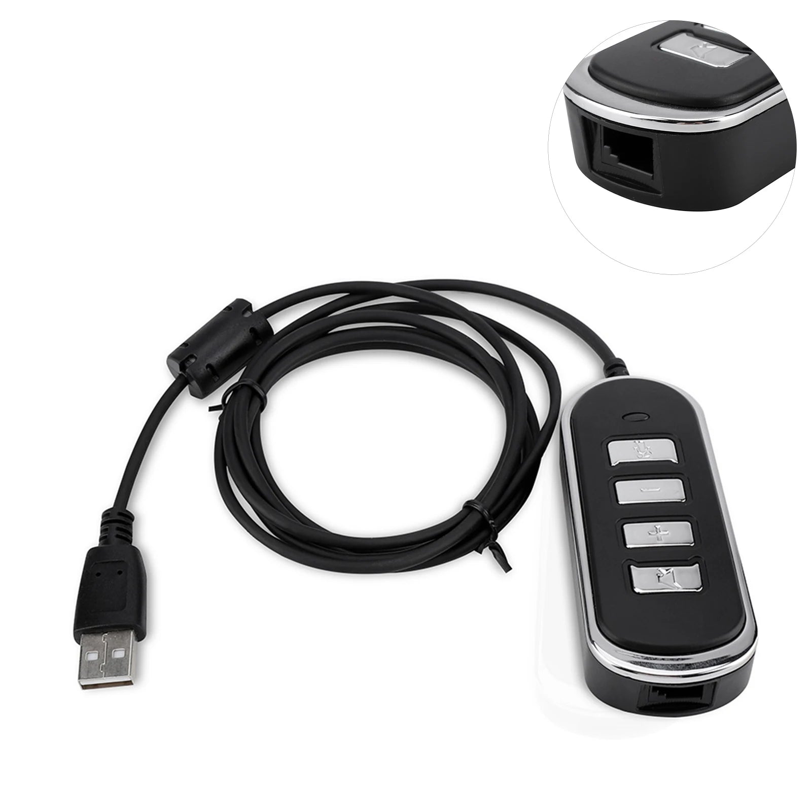 RJ9 Jack USB Cable Ear Phone Connection Audio Headphone Conversion