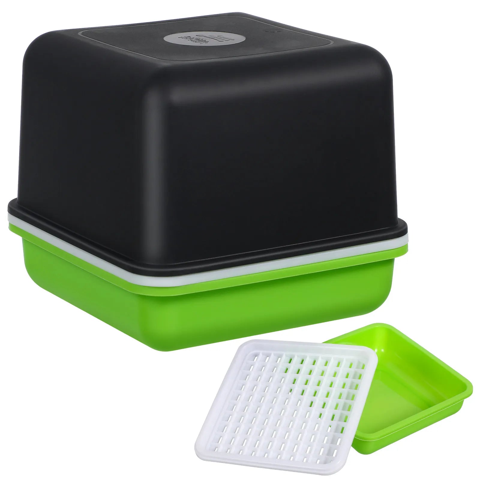 1Set Peanut Sprouter Hydroponic Nursery Pot Plastic Planting Tray High Capacity Germination Propagation Kit Home Gardening Tray Zpaxo