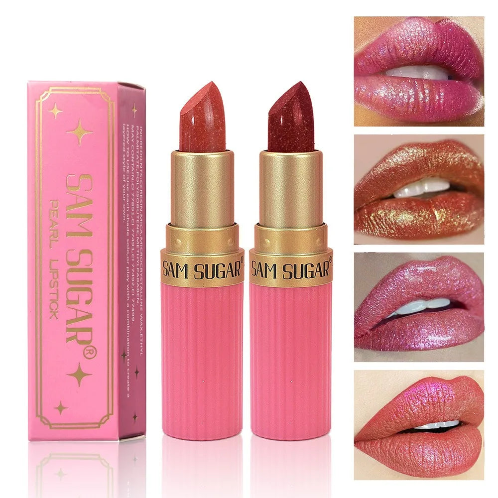 Diamond Shiny Velvet Matte Lipstick Glitter Shimmer Pearlescent Sexy