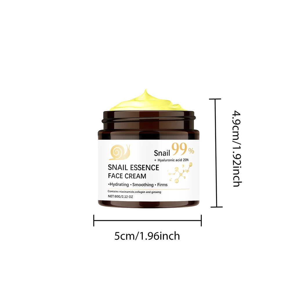 Snail Mucin Face Cream Firming Moisturizing Dry Skin Brightening Anti-Aging Smoothing Fade Fine Lines Soothing Repair Face Cream Zpaxo