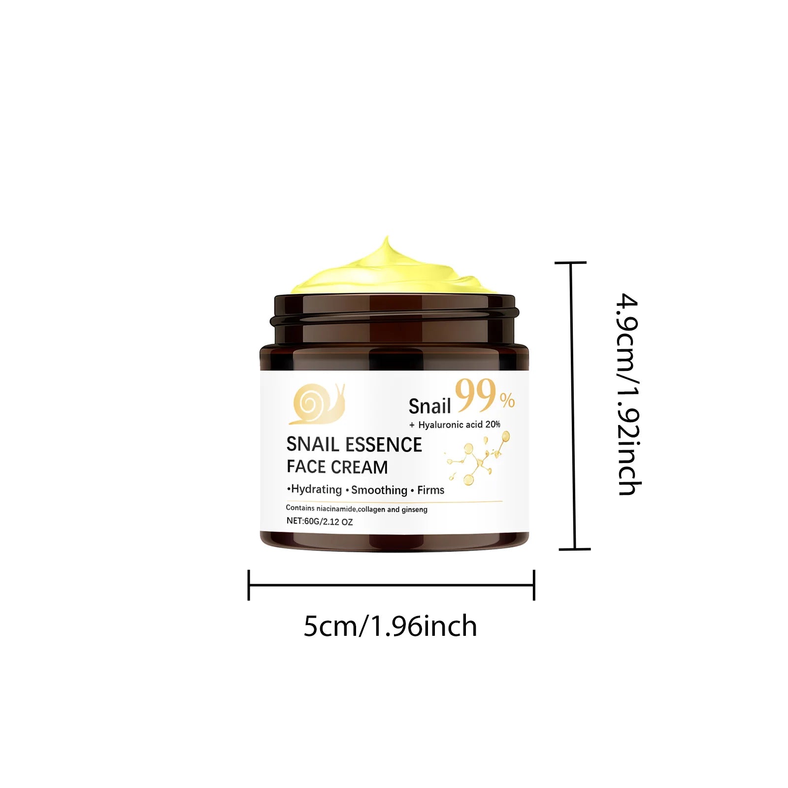 Snail Mucin Face Cream Firming Moisturizing Dry Skin Brightening Anti-Aging Smoothing Fade Fine Lines Soothing Repair Face Cream Zpaxo