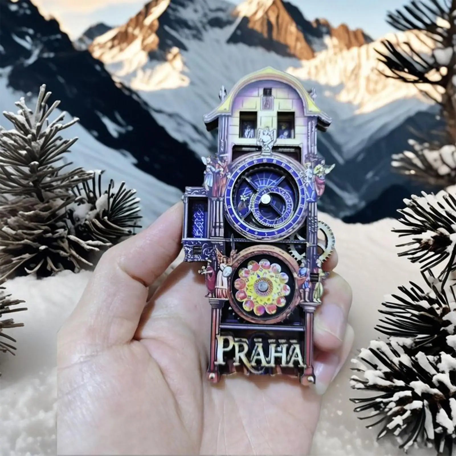Fridge Magnets Astronomical Clock Tourism Collection Magnets Cultural Travel Souvenirs for Homeowners Photography Hobbyists Zpaxo