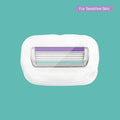 Women Hair Shaving Safe Blades Schick Intuition Natural Sensitive Zpaxo Green
