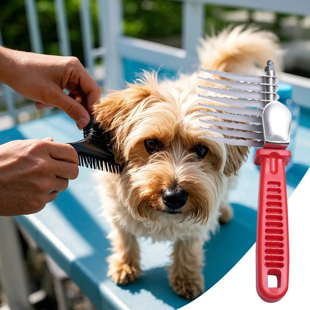 Gentle Detangling Comb for Dogs Grooming Comb Brush Pet Hair Removal Smooth Mat Brush Supplies Cats Dematting Tools for Indoor Zpaxo