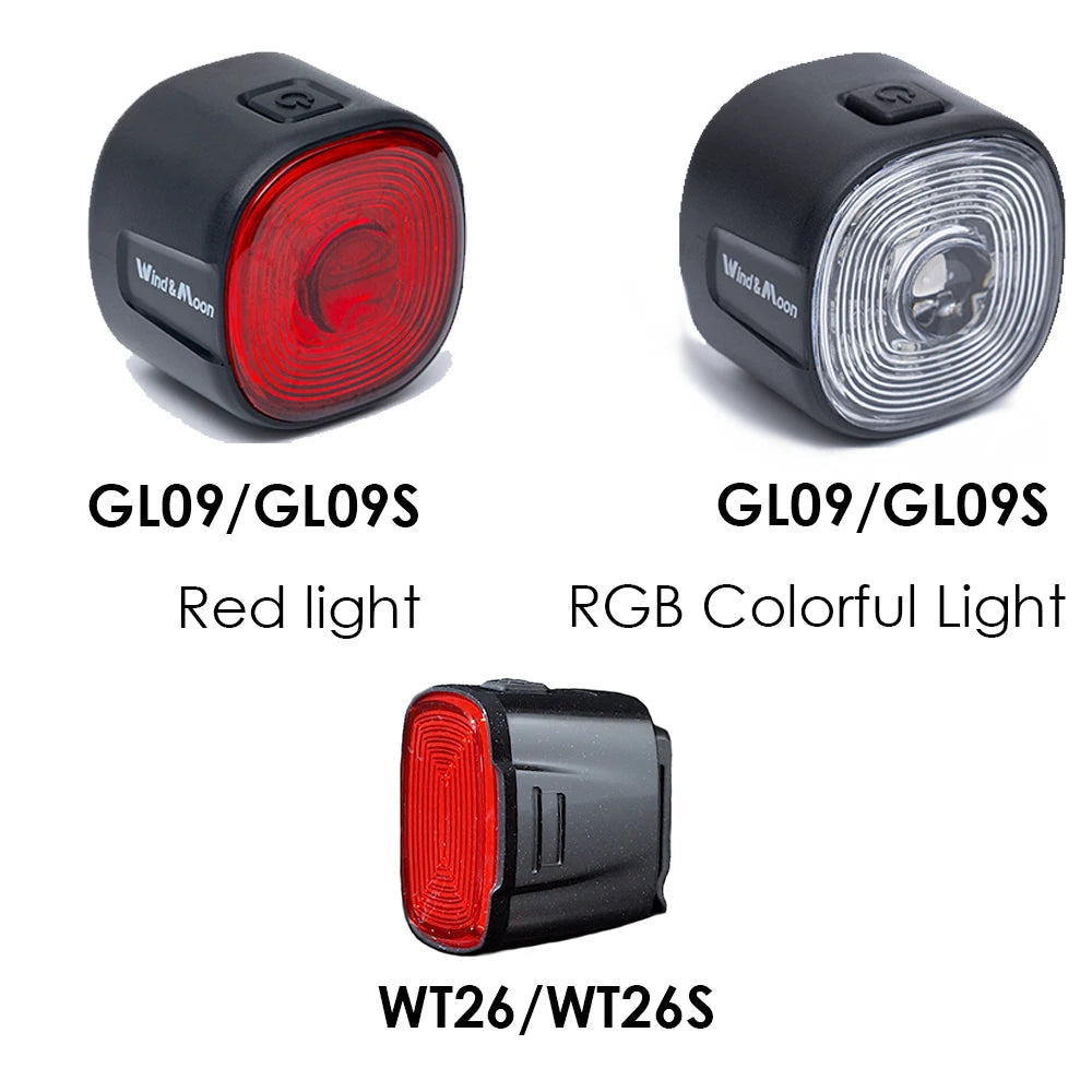 Bike Auto Warning Light for MTB Brake Sensing Brake Tail Light Gift lP66Waterproof LED Road Bike Night Safety Saddle/Bag Outdoor Zpaxo