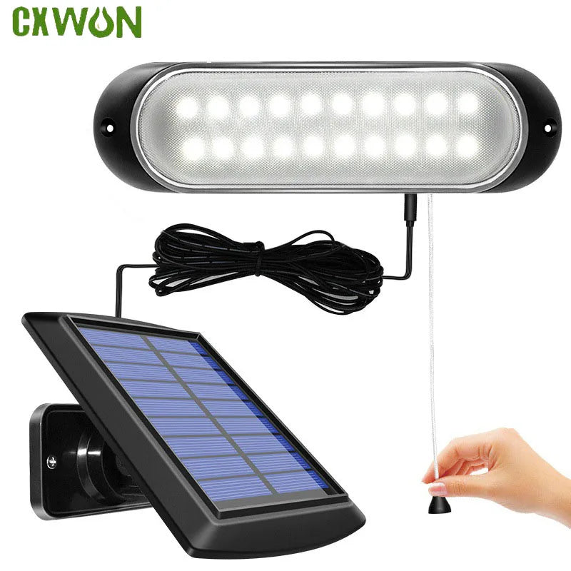 Solar Energy Garden Wall Lamps Indoor Split Pull-Wire 5m Cable Light Waterproof Sunlight Outdoor Lighting Zpaxo
