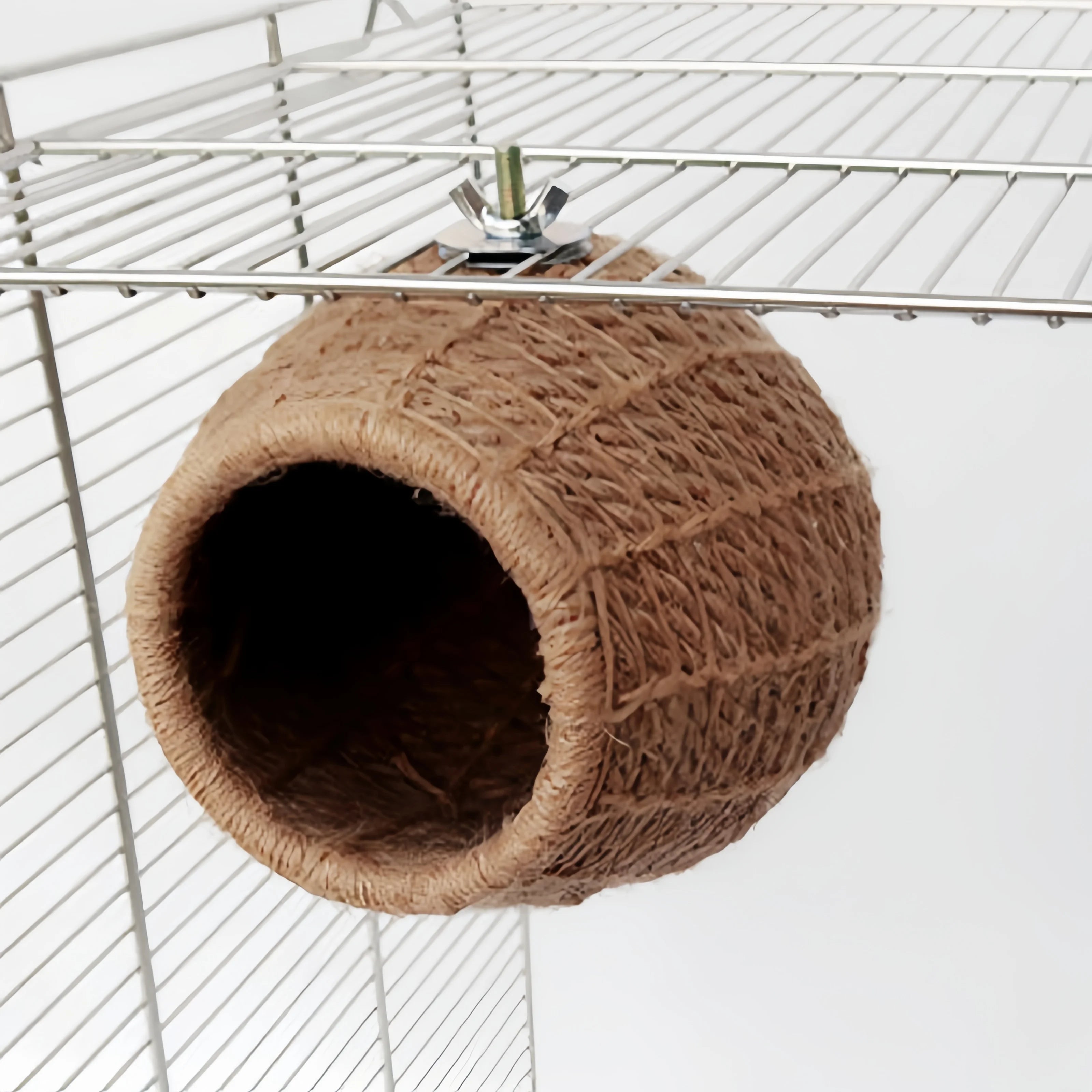 Bird Nest Cage Handmade Hemp Rope Breeding Nests Hatch House Budgie