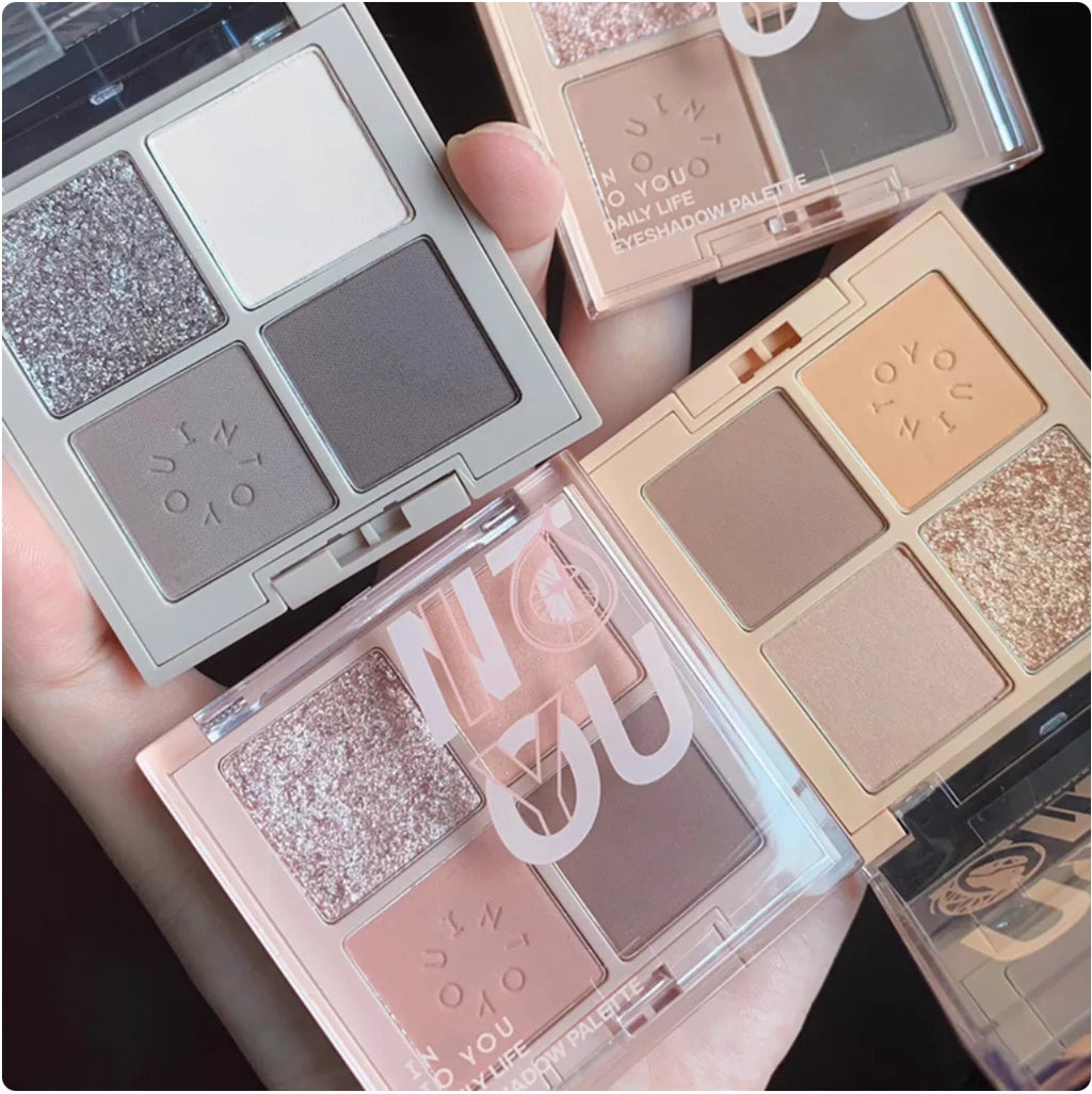 Into YOU Eyeshadow Palette Four Colors Minced Potatoes Matte Earth Zpaxo