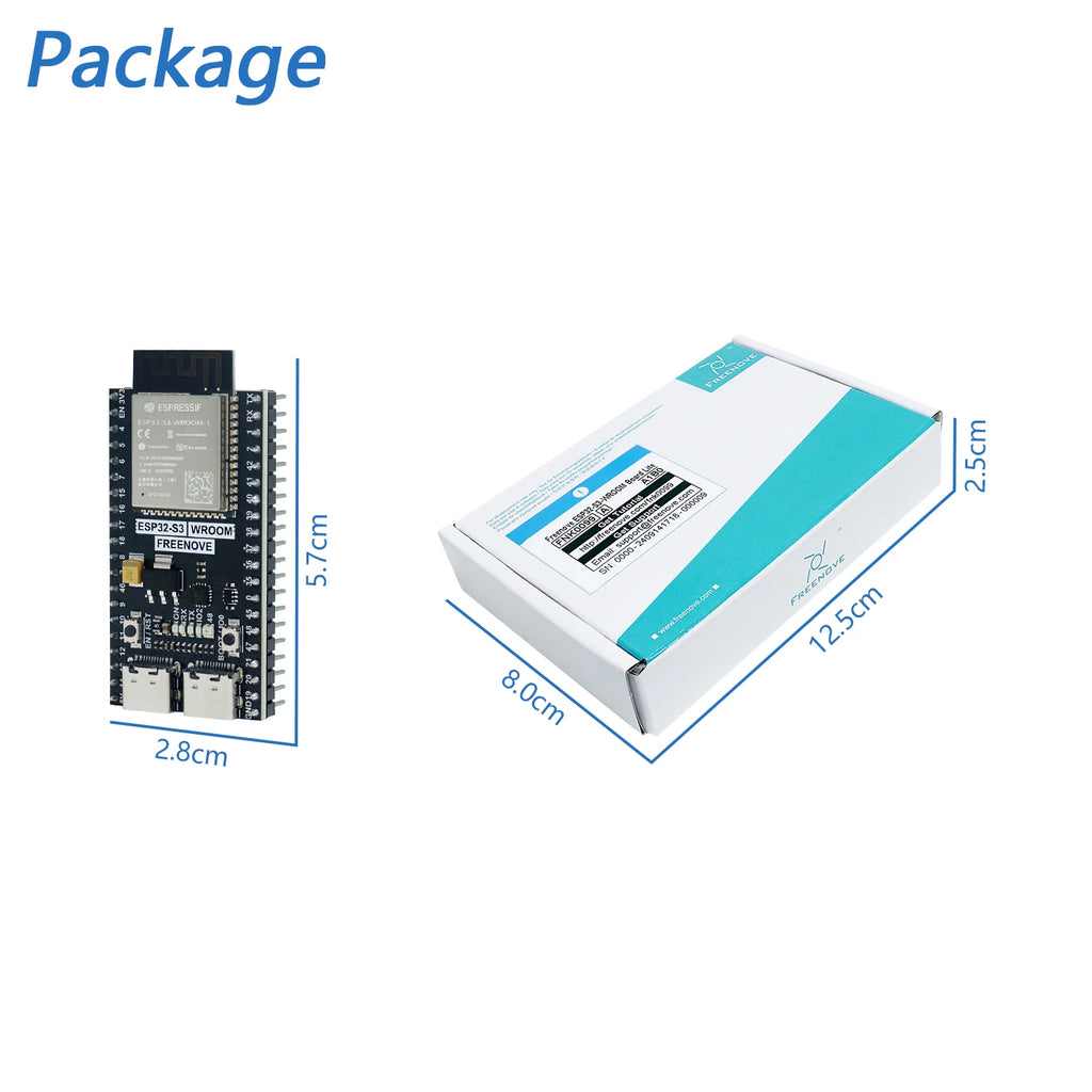 ESP32-S3 Wireless Development Kit From Freenove 240MHz Dual Core Chip C Python Demo Programs For Beginner Coding Projects Zpaxo