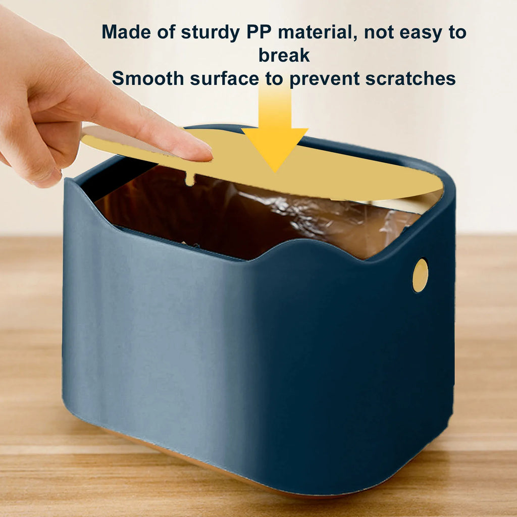 Cat Litter Trash Can Cat Litter Disposal Bin with Press Type Lid Multifunctional Cat Poop Garbage Container Bin for Home Zpaxo
