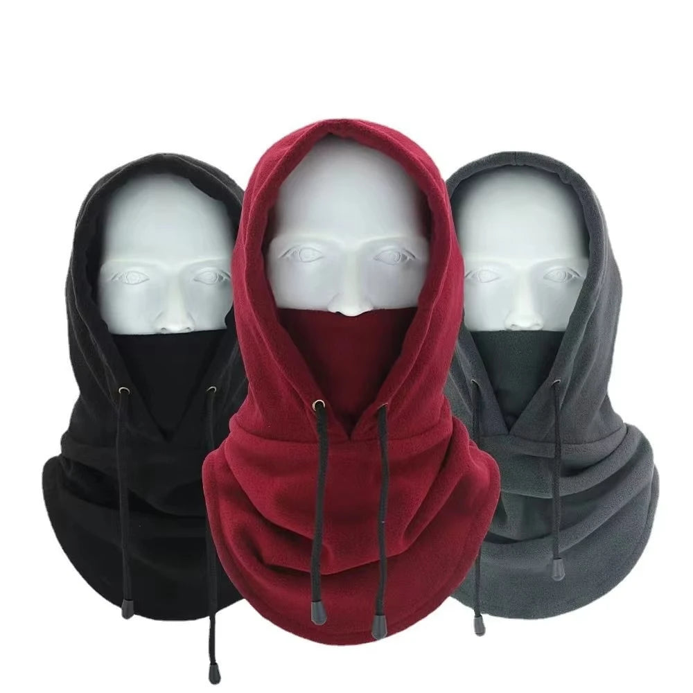 New Quality Cycling Cap Ski Balaclava Winter Windproof Cap Outdoor Hood Cap Cold Padded Hood Beanies Plush Warm Hat Polar Fleece Zpaxo
