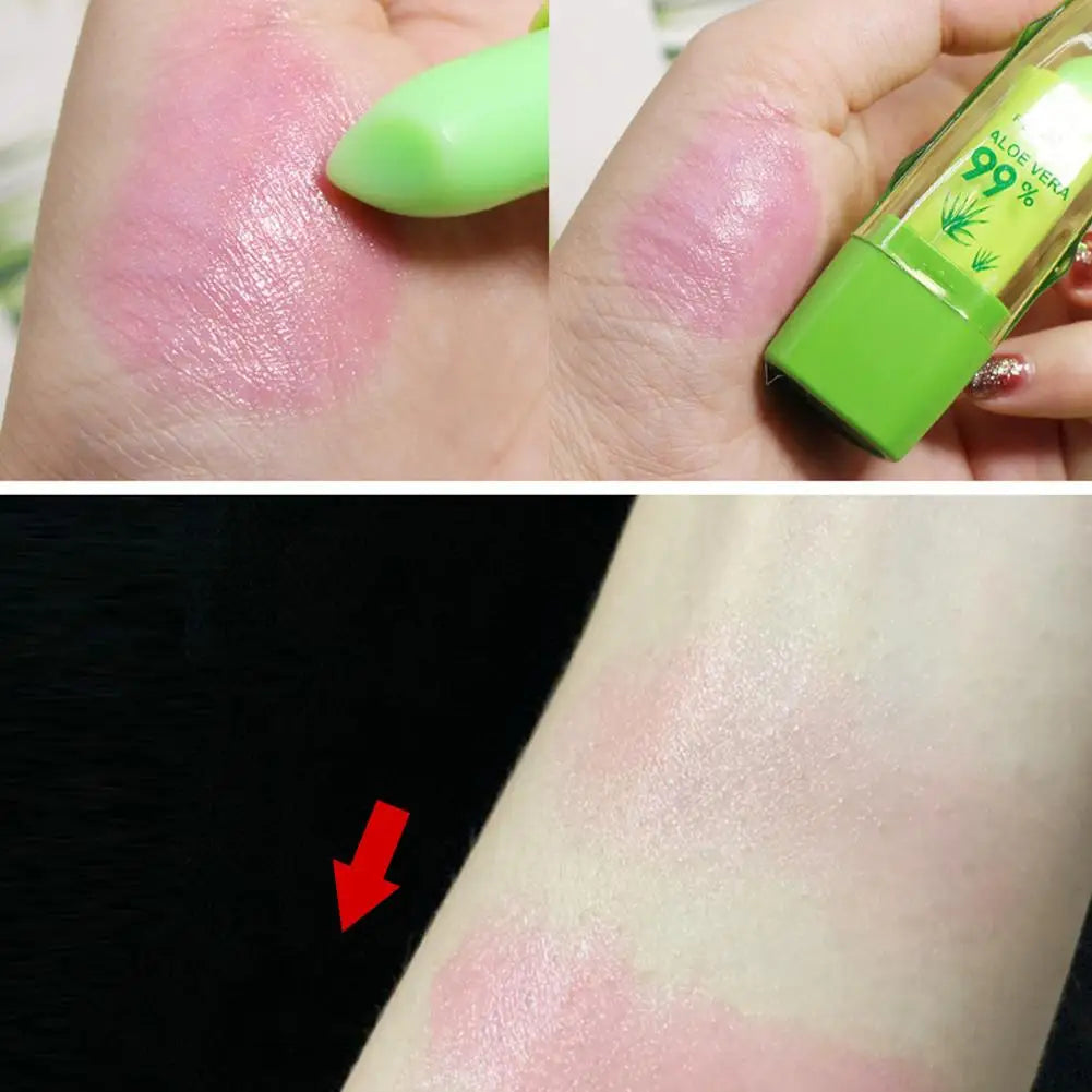 Color Changing Lipstick with Aloe Vera | Green to Pink, 3.5g Color Changing Lipstick Zpaxo