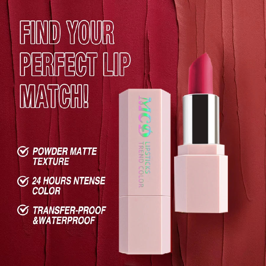 21 Colors Matte Velvet Lipstick Waterproof Long Lasting Lip Glaze