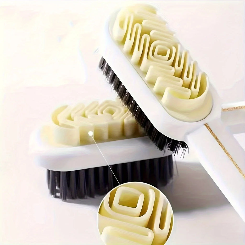 Professional Shoe Brush Suede Leather Double Sided Long Handle Easy