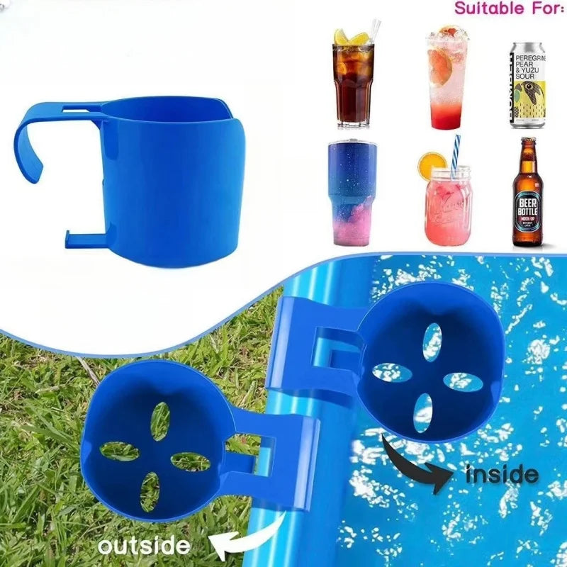 Poolside Cup Holder, Poolside Storage Rack, Poolside Cup Stand, Beverage and Beer Cup Holder by the Pool Zpaxo