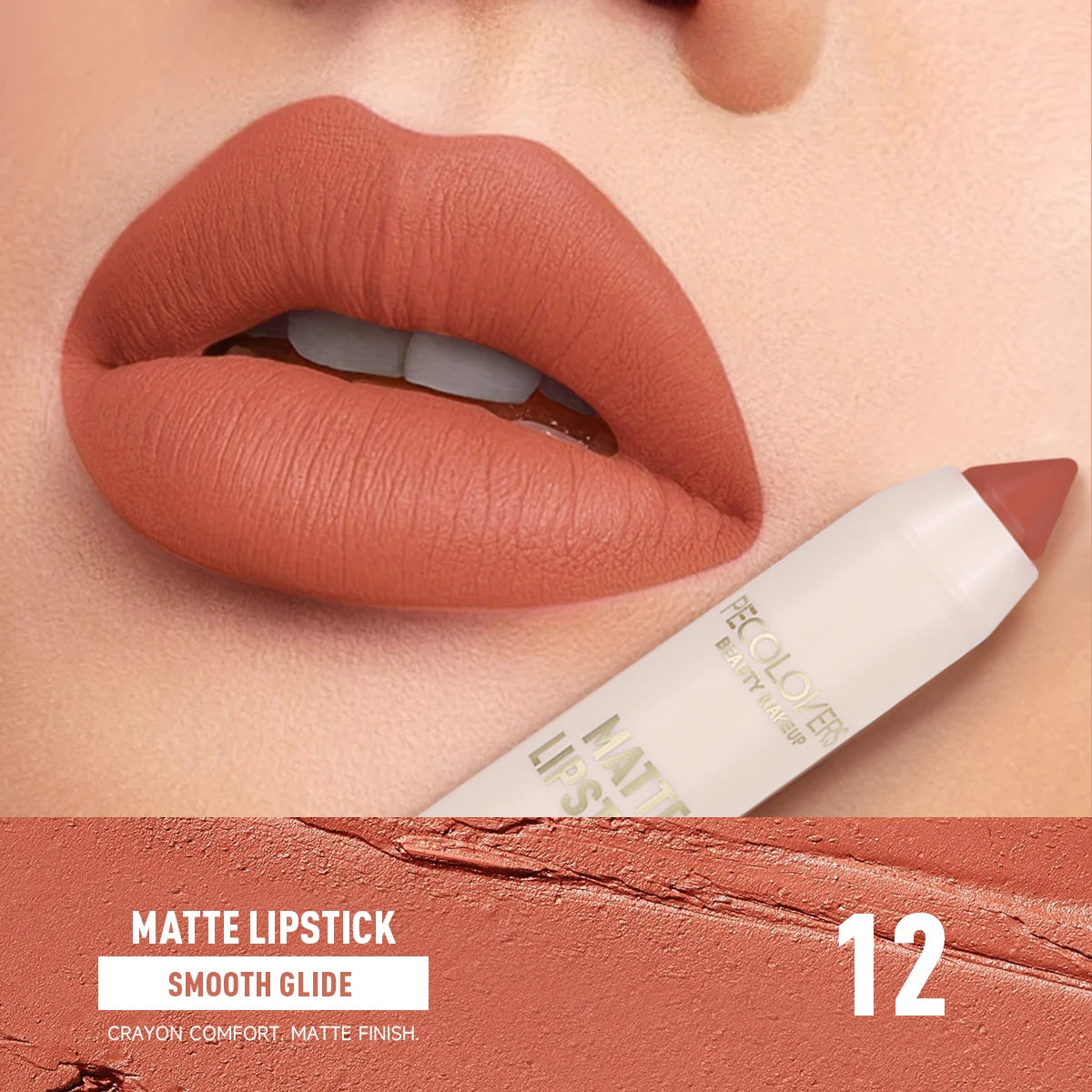 Silky Velvet Lipstick Sexy Red Waterproof Lasting Plump Lip Glaze Natural Outline Moisturizing Lip Gloss Makeup Lipliner Pen Zpaxo 12