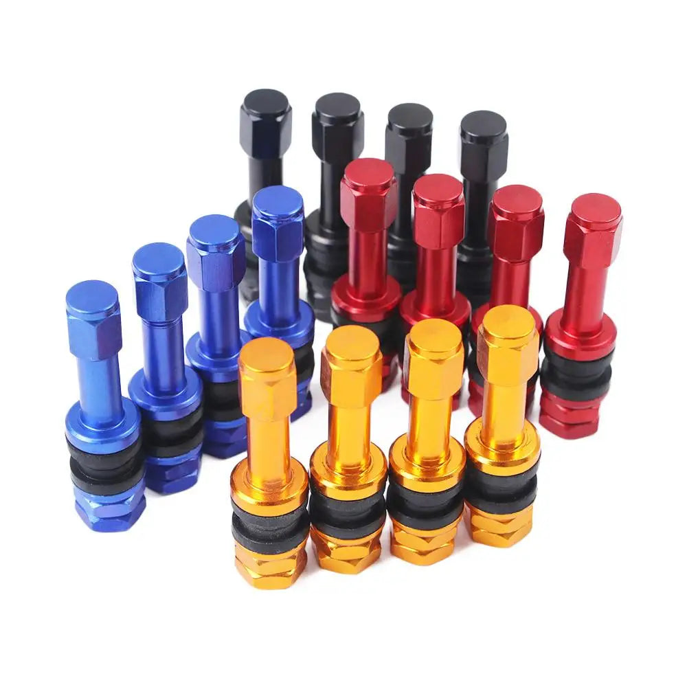 4PCS Metal High Pressure Tubeless Motorcycles Car Wheel Bolt-in Tire Valve Stems Valves Dust Caps TR48E Zpaxo