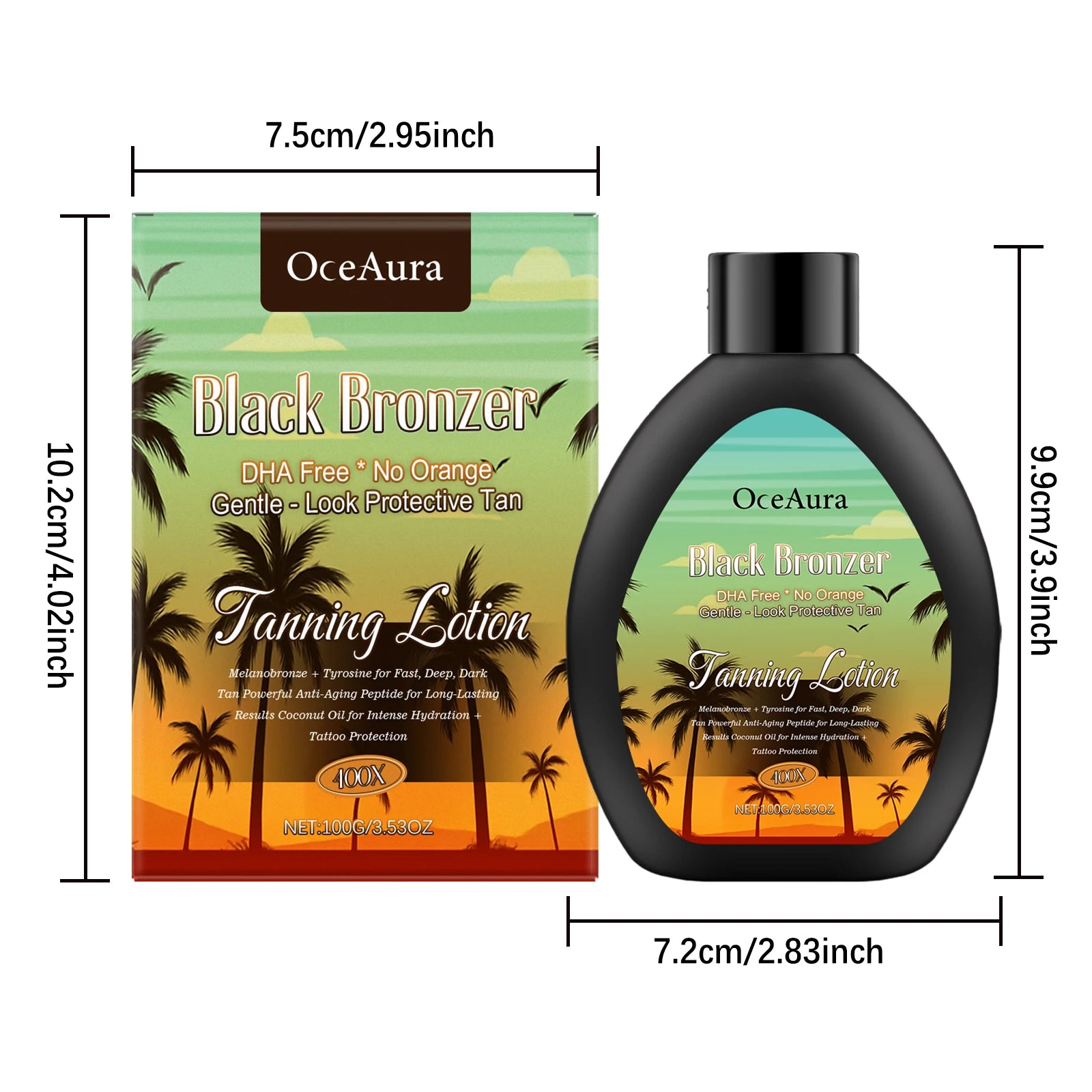 OceAura Coconut Tanning Lotion – Natural Bronze Glow All Skin Tanning Bronzer Lotion Zpaxo