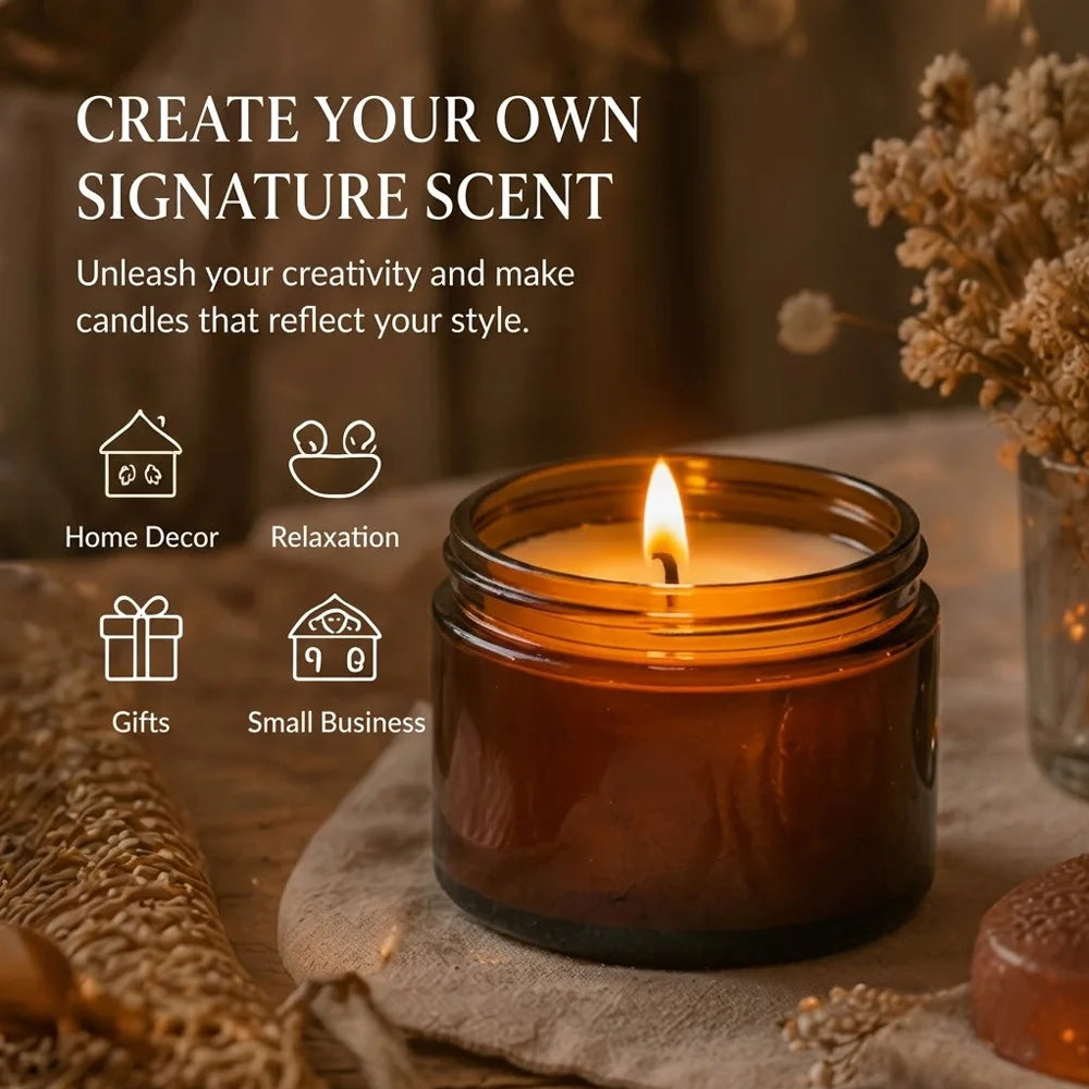 DIY Candle Kit 160g Scented Wax Flakes Melts Soy Wax Pre-waxed Wicks Centering Device Holder Handmade Aromatherapy Candlemaking Zpaxo